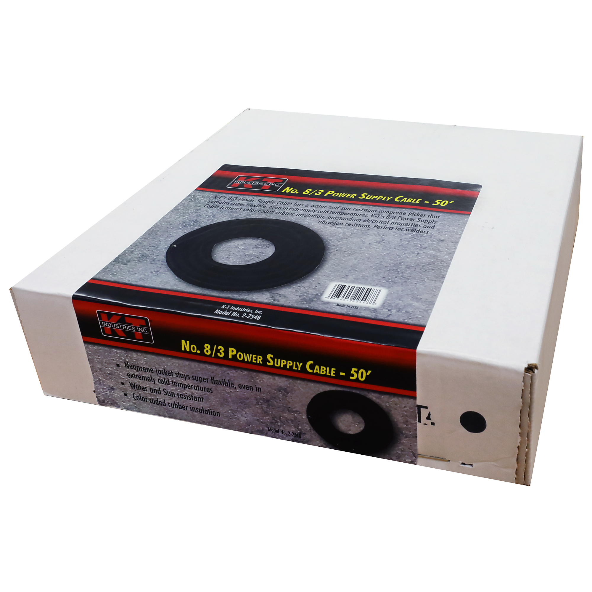 K-T Industries 8/3 Power Lead Cable, 50ft. Box, Model# 2-2548
